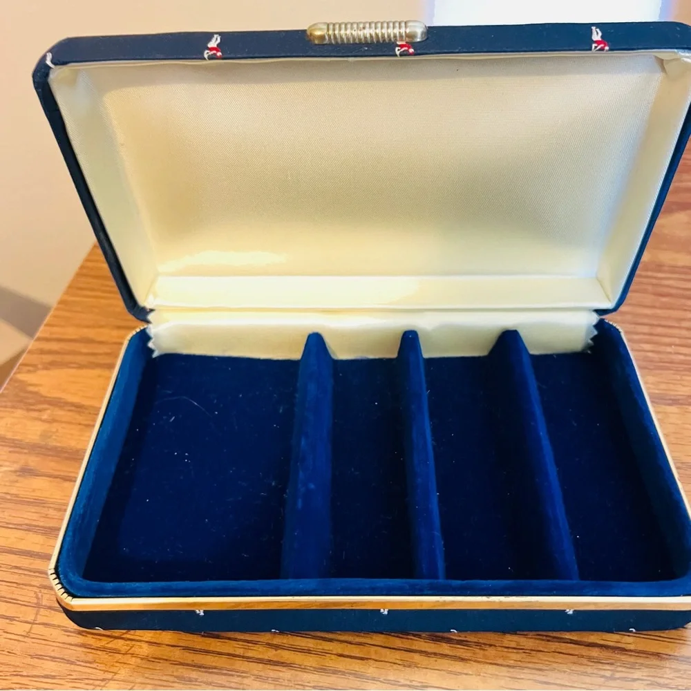 Vintage Golf Motif Cuff Link Storage Box